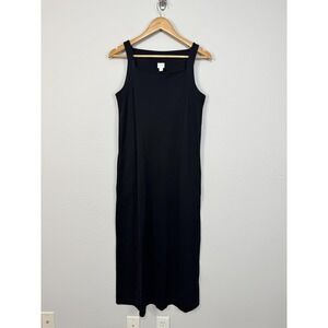 MaxMara Leisure Dress Women's Small Black Sleeveless Tank Midi Knit Minimalist